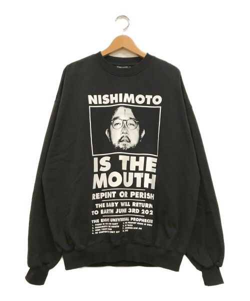 NISHIMOTO IS THE MOUTH（ニシモトイズザマウス）NISHIMOTO IS THE MOUTH (ニシモトイズザマウス) クルーネックスウェット ブラック サイズ:Lの古着・服飾アイテム