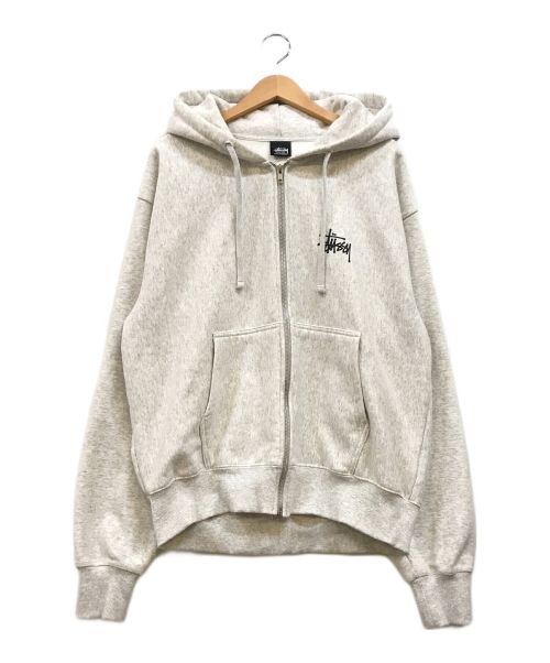 stussy（ステューシー）stussy (ステューシー) Zip up Hoody Parker グレー サイズ:Mの古着・服飾アイテム