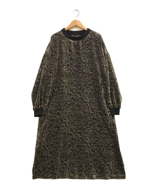 Hysteric Glamour（ヒステリックグラマー）Hysteric Glamour (ヒステリックグラマー) LEOPARD SUPER HYS柄オパール プルオーバーワンピース グレー サイズ:FREEの古着・服飾アイテム