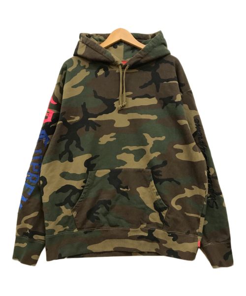 SUPREME（シュプリーム）SUPREME (シュプリーム) Multi Logo Hooded Sweatshirt オリーブ サイズ:Lの古着・服飾アイテム