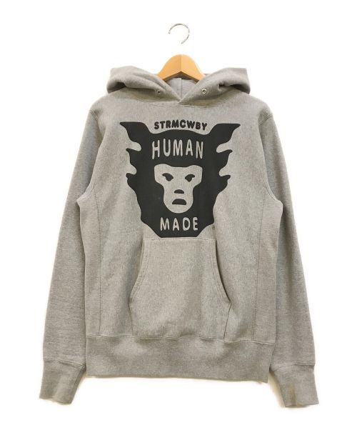 HUMAN MADE（ヒューマンメイド）HUMAN MADE (ヒューマンメイド) ”STRMCWBY” HOOD SWEATSHIRT グレー サイズ:Sの古着・服飾アイテム