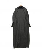 TODAYFULトゥデイフル）の古着「Balloon Wool Knitdress」｜グレー