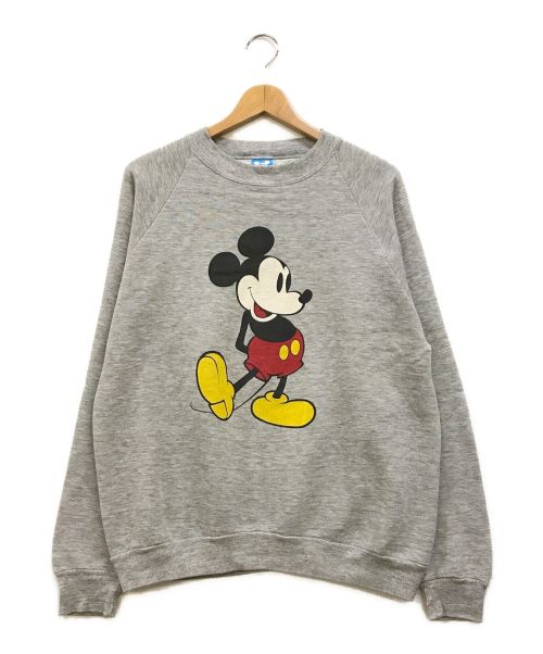 DISNEY（ディズニー）DISNEY (ディズニー) 青タグ ミッキープリントスウェット グレー サイズ:XLの古着・服飾アイテム