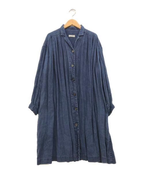 nest Robe（ネストローブ）nest Robe (ネストローブ) リネンシャツワンピース インディゴ サイズ:下記参照の古着・服飾アイテム