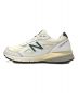 NEW BALANCE (ニューバランス) 990v4ローカットスニーカー ホワイト×グリーン サイズ:26.5㎝：17000円