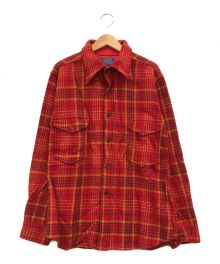 PENDLETON（ペンドルトン）の古着「60’S チェックウールシャツジャケット」｜レッド