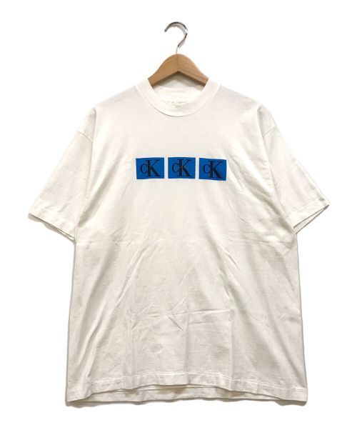 Calvin Klein（カルバンクライン）Calvin Klein (カルバンクライン) ロゴTシャツ ホワイト サイズ:XLの古着・服飾アイテム