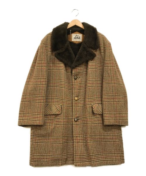 WOOLRICH（ウールリッチ）WOOLRICH (ウールリッチ) 70s裏ボアツイードコート ブラウン サイズ:XLの古着・服飾アイテム