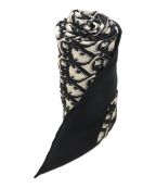 Christian Diorクリスチャン ディオール）の古着「トロッター柄シルクスカーフ」｜ホワイト×ブラック