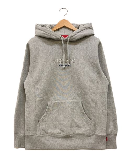 SUPREME（シュプリーム）SUPREME (シュプリーム) Chrome Classic Logo Hooded Sweat shirt グレー サイズ:Sの古着・服飾アイテム