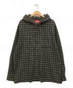 SUPREMEシュプリーム）の古着「Mini Plaid Hooded Shirt」｜グレー