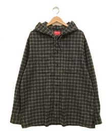 SUPREME（シュプリーム）の古着「Mini Plaid Hooded Shirt」｜グレー