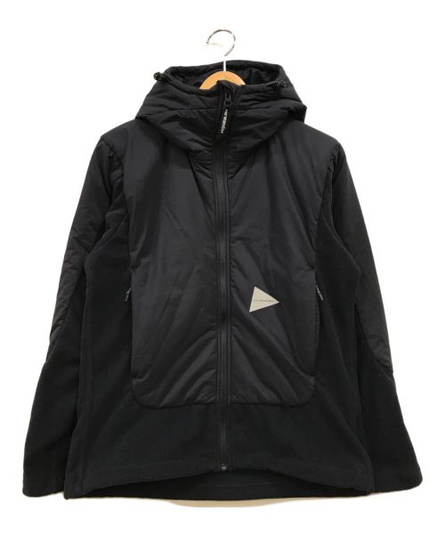 and wander（アンドワンダー）and wander (アンドワンダー) top fleece jacket ブラックの古着・服飾アイテム