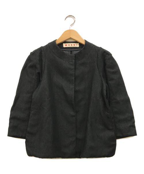 MARNI（マルニ）MARNI (マルニ) ウールリネンショートジャケット ブラック サイズ:40の古着・服飾アイテム