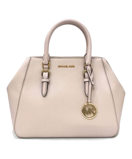 MICHAEL KORS（マイケルコース）MICHAEL KORS (マイケルコース) シャーロット レザー ラージ サッチェル ピンクの古着・服飾アイテム