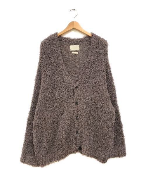 YOKE（ヨーク）YOKE (ヨーク) BUSHY COTTON CARDIGAN パープル サイズ:3の古着・服飾アイテム