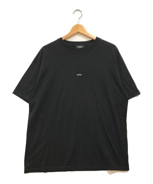 A.P.C.（アーペーセー）A.P.C. (アーペーセー) ロゴプリントクルーネックTシャツ ブラック サイズ:Lの古着・服飾アイテム