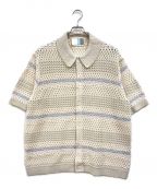 KITHキス）の古着「Thompson Crochet ニットシャツ」｜アイボリー