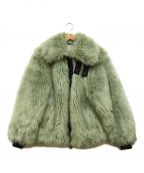 NIKE×AMBUSHナイキ×アンブッシュ）の古着「Reversible Faux Fur Coat Jacket」｜ライトグリーン×グレー