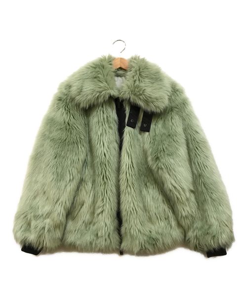 NIKE（ナイキ）NIKE (ナイキ) AMBUSH (アンブッシュ) Reversible Faux Fur Coat Jacket ライトグリーン×グレー サイズ:XSの古着・服飾アイテム