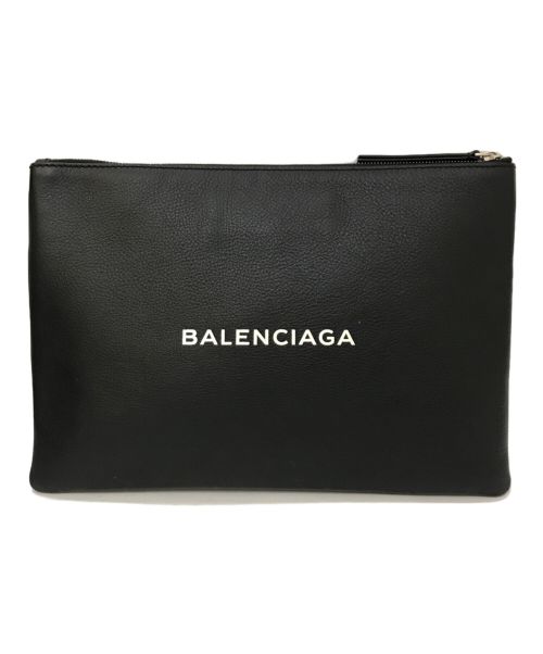 BALENCIAGA（バレンシアガ）BALENCIAGA (バレンシアガ) EVERYDAY LOGO CLIPクラッチバッグ ブラックの古着・服飾アイテム