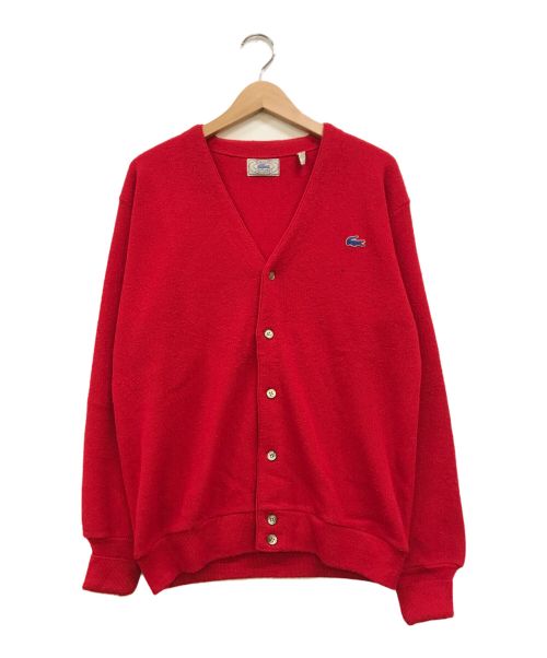 IZOD LACOSTE（アイゾッド ラコステ）IZOD LACOSTE (アイゾッド ラコステ) アクリルカーディガン レッド サイズ:Lの古着・服飾アイテム