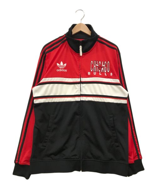 adidas（アディダス）adidas (アディダス) CHICAGO BULLS トラックジャケット レッド×ブラック サイズ:下記参照の古着・服飾アイテム