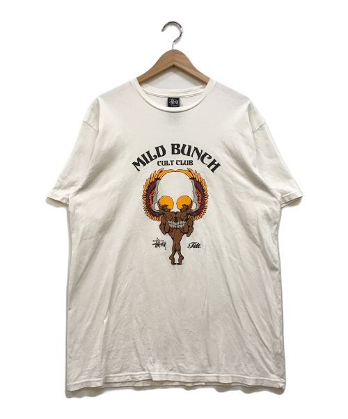 stussy（ステューシー）stussy (ステューシー) FRANK (フランク) MILD BUNCH プリントTシャツ ホワイト サイズ:XLの古着・服飾アイテム