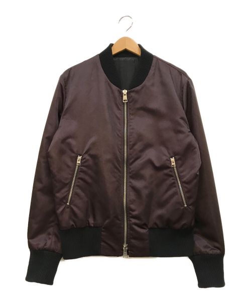 AMI Alexandre Mattiussi（アミ アレクサンドル マテュッシ）AMI Alexandre Mattiussi (アミ アレクサンドル マテュッシ) Bomber Jacket パープル サイズ:Sの古着・服飾アイテム