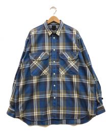 DAIWA PIER39（ダイワ ピア39）の古着「TECH ELBOW PATCH WORK SHIRTS FLANNEL」｜ブルー