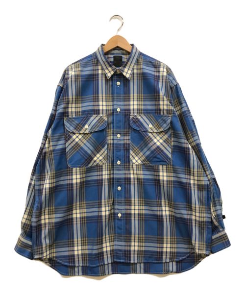 DAIWA PIER39（ダイワ ピア39）DAIWA PIER39 (ダイワ ピア39) TECH ELBOW PATCH WORK SHIRTS FLANNEL ブルー サイズ:175/96A(L)の古着・服飾アイテム