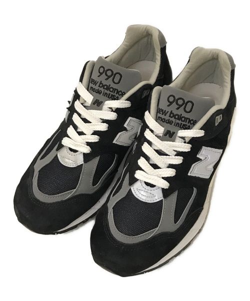 NEW BALANCE（ニューバランス）NEW BALANCE (ニューバランス) M990V2 スニーカー ブラック×グレー サイズ:27.5㎝の古着・服飾アイテム