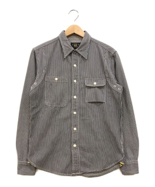 RRL（ダブルアールエル）RRL (ダブルアールエル) ヒッコリーストライプワークシャツ ネイビー×ホワイト サイズ:Sの古着・服飾アイテム