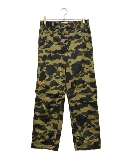 A BATHING APE（アベイシングエイプ）A BATHING APE (アベイシングエイプ) DAIWA (ダイワ) A FISHING APE PANTS カーキ サイズ:Mの古着・服飾アイテム