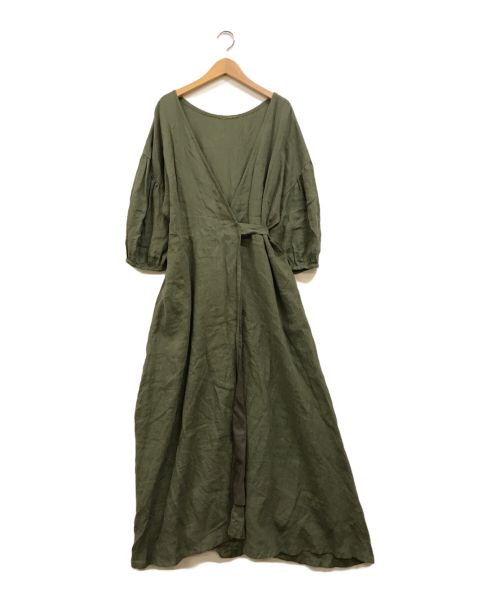 L'appartement（アパルトモン）L'appartement (アパルトモン) Linen Madame Dress グリーン サイズ:下記参照の古着・服飾アイテム