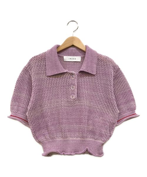 IRENE（アイレネ）IRENE (アイレネ) Mix Yarn Knit Polo パープル サイズ:36の古着・服飾アイテム