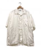 CAHLUMNカウラム）の古着「Linen Open Collar Shirt」｜ホワイト