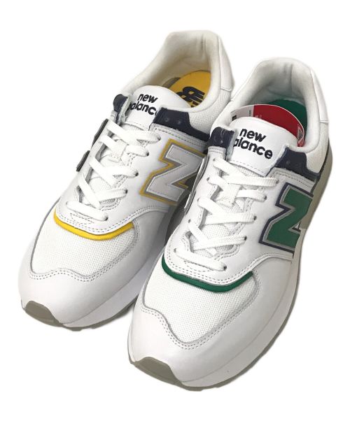 NEW BALANCE（ニューバランス）NEW BALANCE (ニューバランス) ローカットスニーカー ホワイト×グリーン サイズ:28cm 未使用品の古着・服飾アイテム