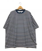 DAIWA PIER39ダイワ ピア39）の古着「TECH DRAWSTRING MULTI BORDER S/S TEE」｜ネイビー