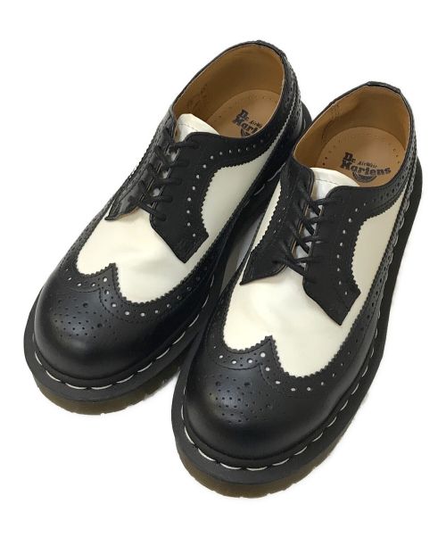 Dr.Martens（ドクターマーチン）Dr.Martens (ドクターマーチン) ウィングチップシューズ ブラック×ホワイト サイズ:UK5(24CM)の古着・服飾アイテム