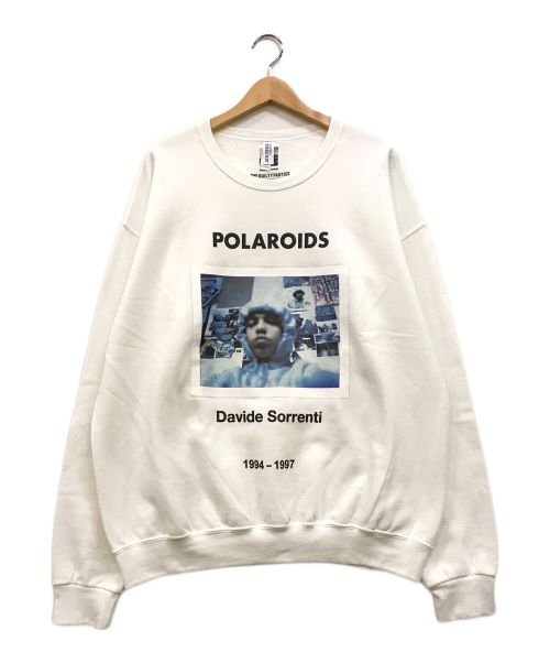 WACKO MARIA（ワコマリア）WACKO MARIA (ワコマリア) DAVIDE SORRENTI / CREW NECK SWEAT SHIRT フォトプリントクルーネックスウェット ホワイト サイズ:XLの古着・服飾アイテム