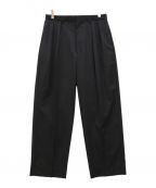 L'ECHOPPEレショップ）の古着「WIDE 2TUCK WOOL PANTS」｜ネイビー