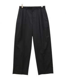 L'ECHOPPE（レショップ）の古着「WIDE 2TUCK WOOL PANTS」｜ネイビー