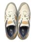 中古・古着 NEW BALANCE (ニューバランス) KITH (キス) 580 MALIBU ローカットスニーカー アイボリー×グレー サイズ:27.5㎝ 未使用品：18000円