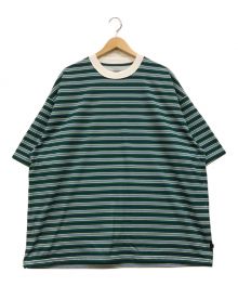 DAIWA PIER39（ダイワ ピア39）の古着「TECH DRAWSTRING MULTI BORDER S/S TEE」｜グリーン