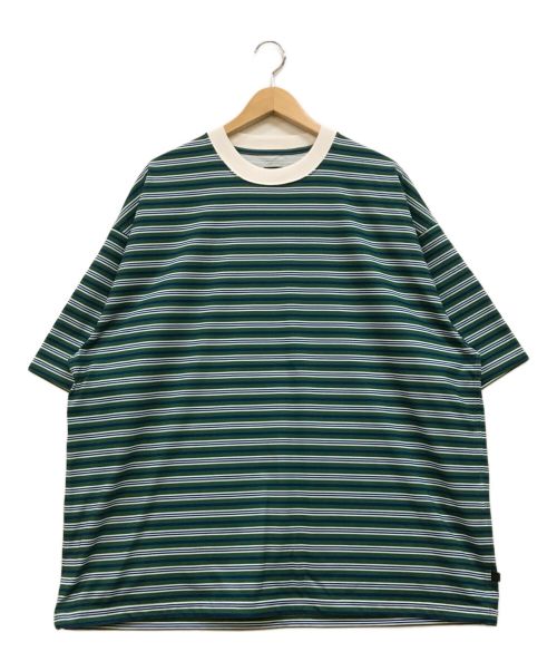 DAIWA PIER39（ダイワ ピア39）DAIWA PIER39 (ダイワ ピア39) TECH DRAWSTRING MULTI BORDER S/S TEE グリーン サイズ:XLの古着・服飾アイテム