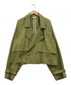 jiedaジエダ）の古着「SHORT TRENCH JACKET」｜グリーン