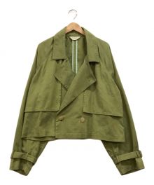 jieda（ジエダ）の古着「SHORT TRENCH JACKET」｜グリーン