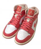 NIKEナイキ）の古着「WMNS AIR JORDAN 1 MID」｜ピンク×ホワイト