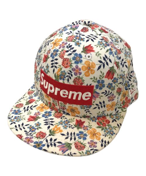 SUPREME（シュプリーム）SUPREME (シュプリーム) New Era (ニューエラ) Liberty Floral Box Logo cap ホワイト×マルチカラー サイズ:7 1/2(59.6cm)の古着・服飾アイテム